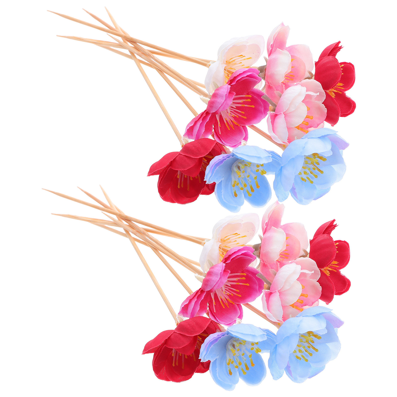 Floral Picks Wood - 100Pcs Tusuk Gigi Kayu Motif Bunga
