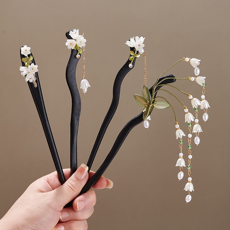 Supply Florist - Jepit Rambut Bunga Kayu Vintage Convallaria