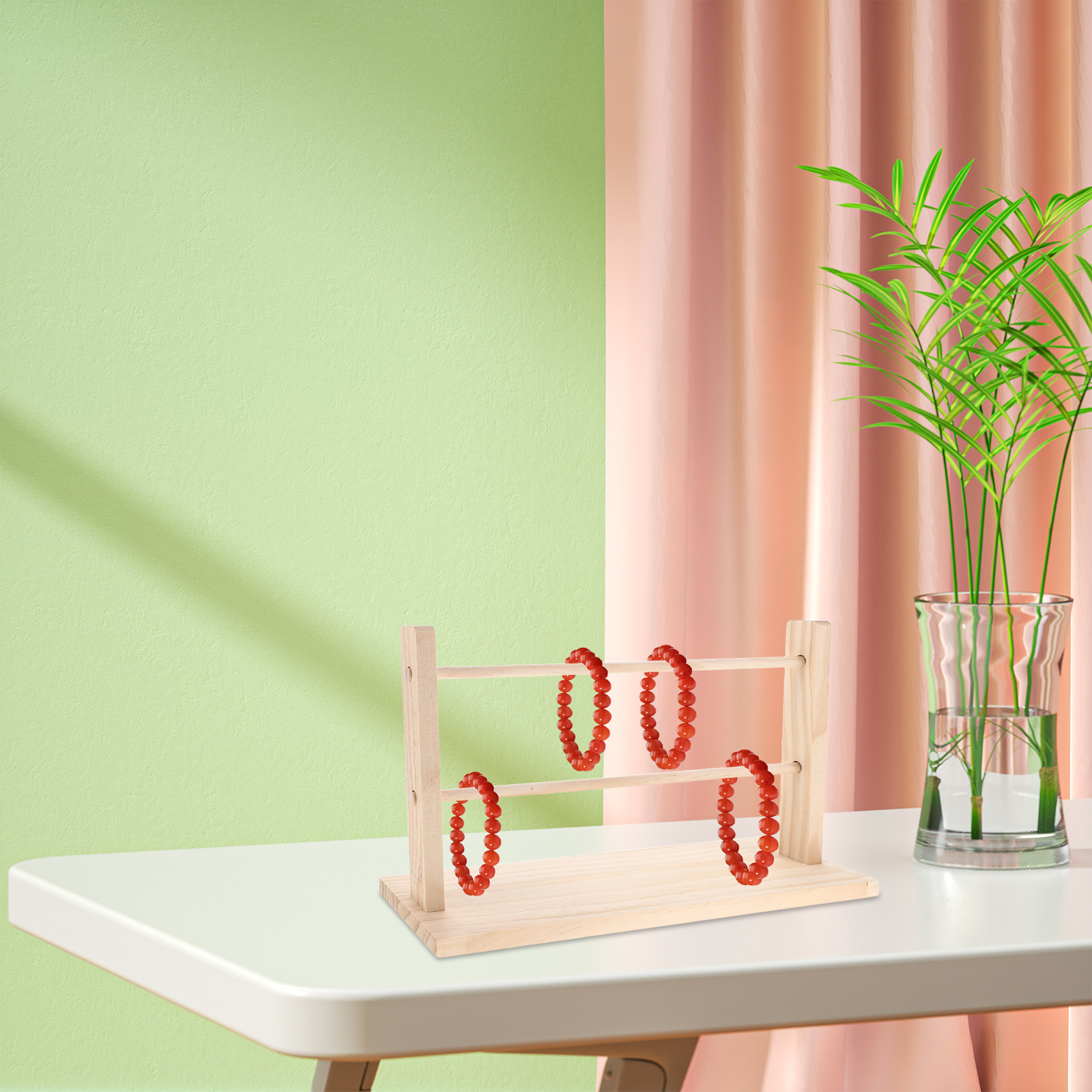 Florist Supply Ribbon - Rak Penyimpanan Pita Kayu, Penyangga Pita