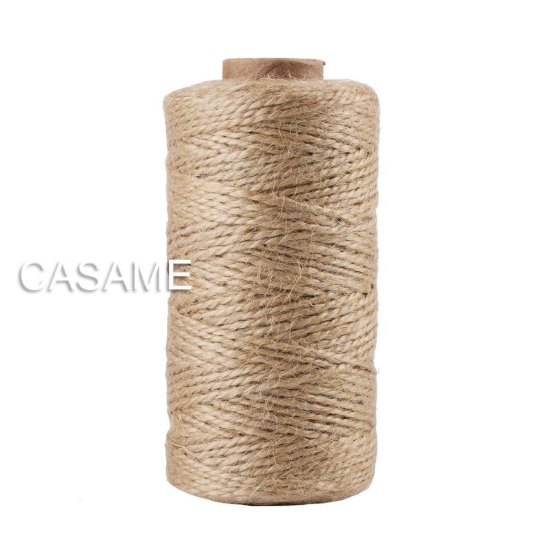Twine Jute Natural - 100yard benang pembungkus katun tali rami