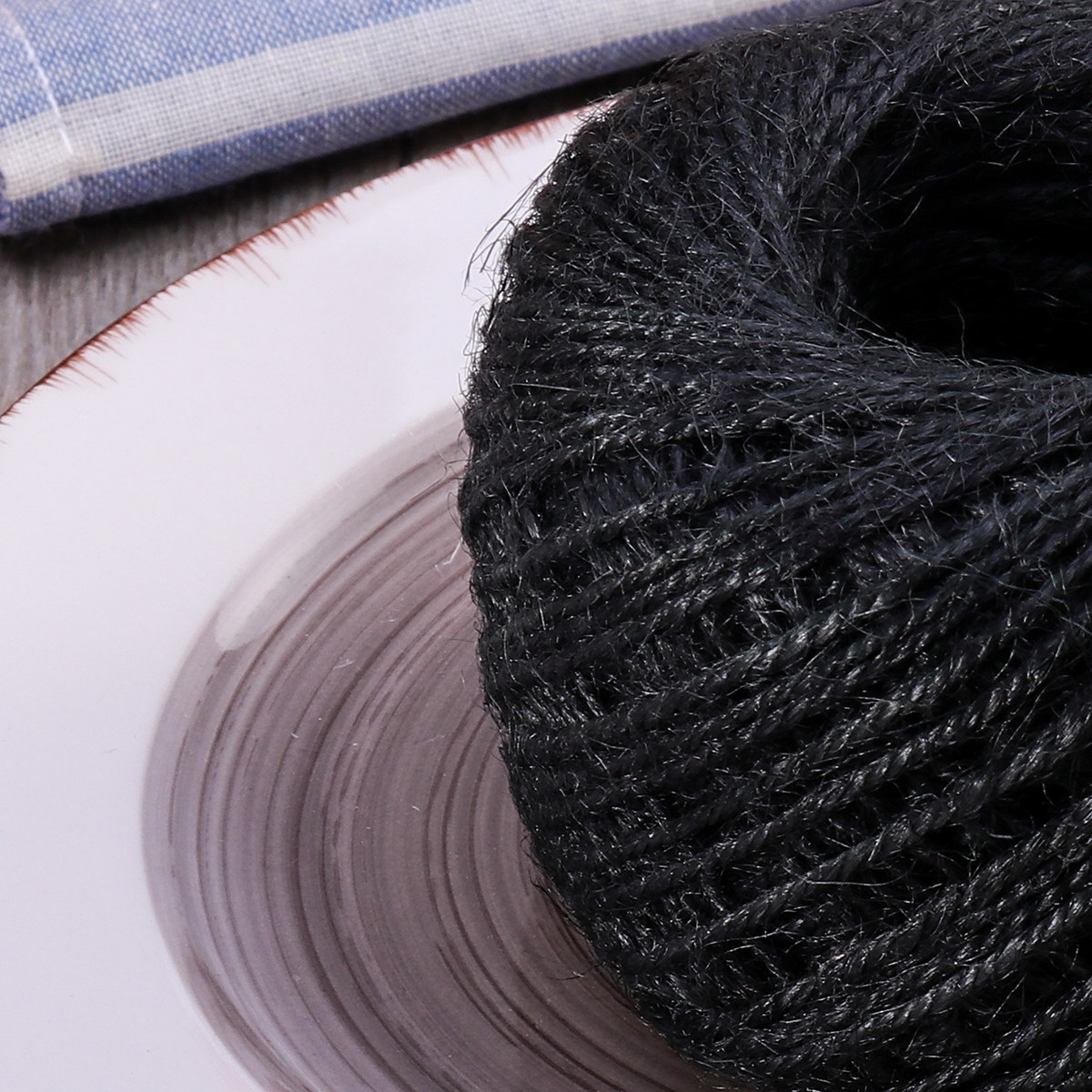 Twine Jute Natural - Tali Rami Hitam Alami untuk Kerajinan
