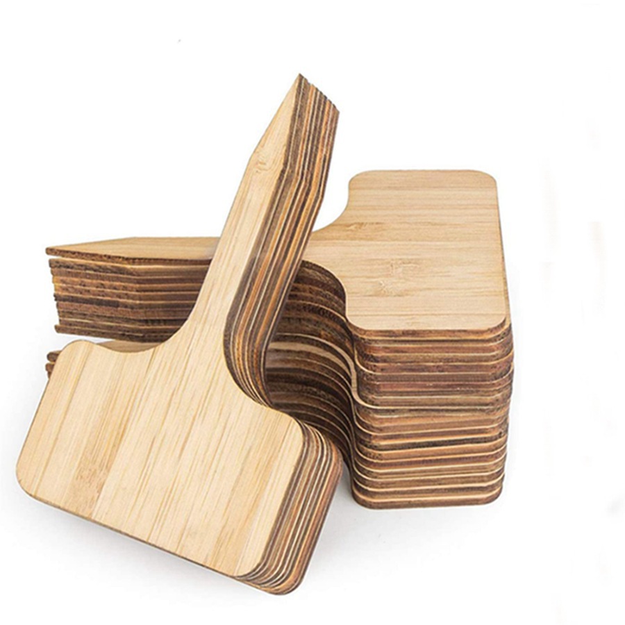 Floral Picks Wood - 100 Buah Tongkat Penanda Tanaman Kayu,