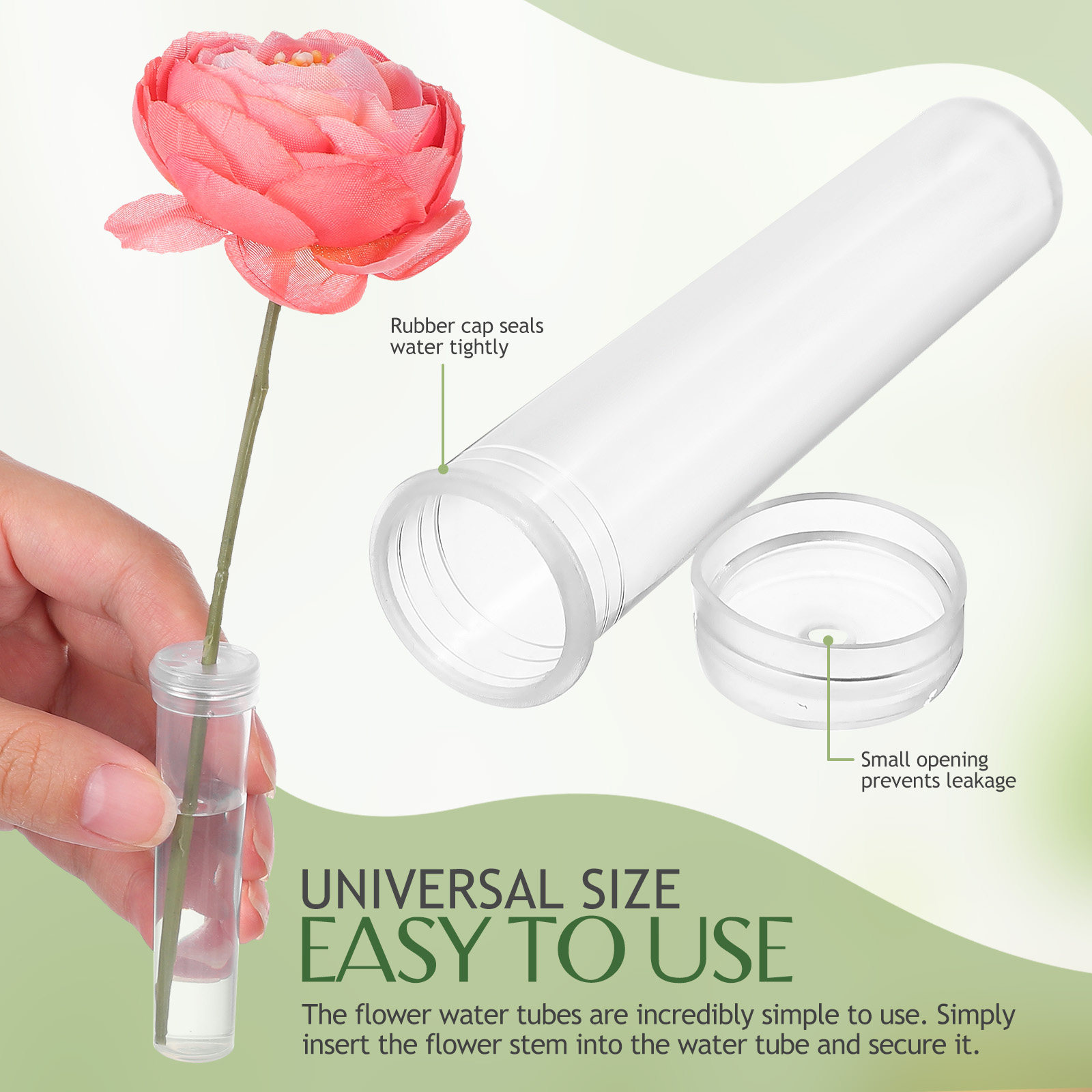 100 Buah Tabung Air Bunga, Tab - Supply For Florist ulasan dan harga