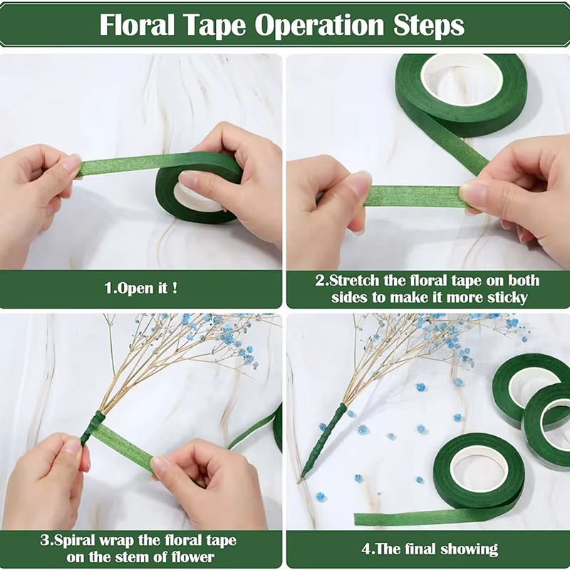 20Yard Pita Bunga Hijau Pita K - Supply For Florist ulasan dan harga