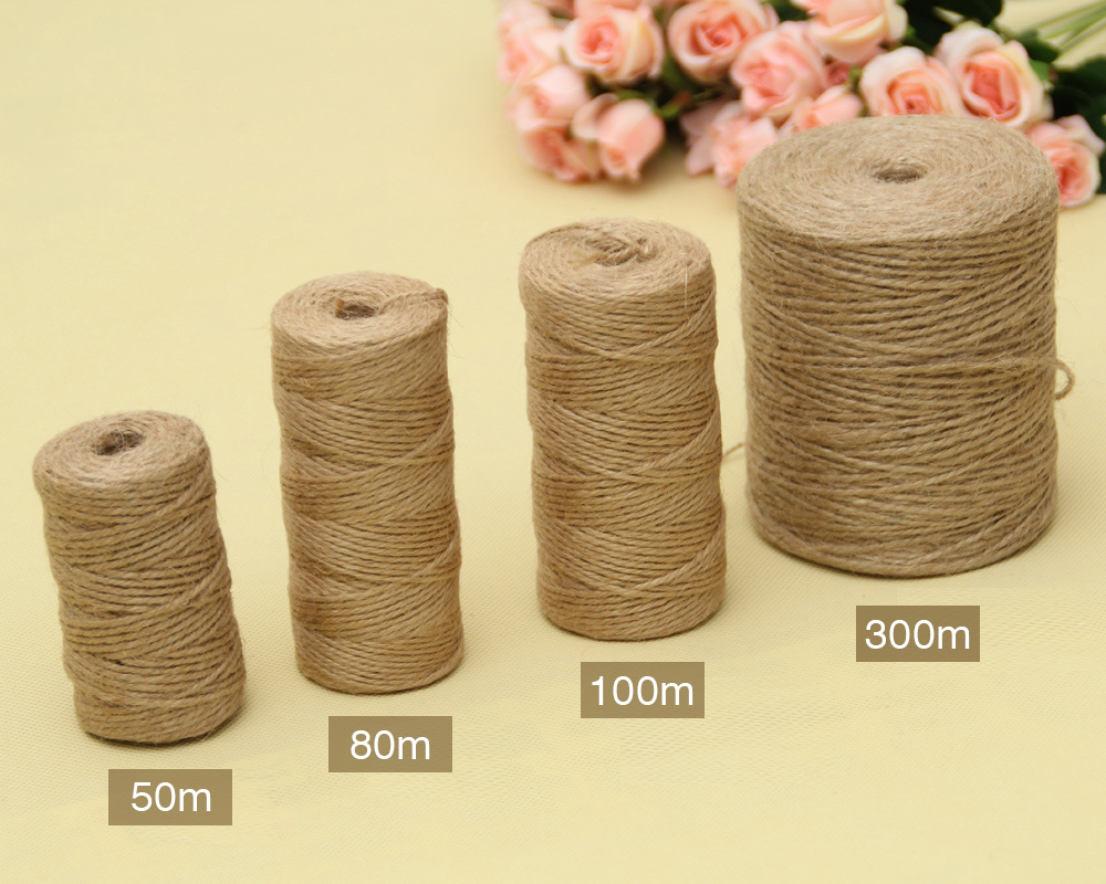 50/80/100Meter Tali Goni Antik - Twine Jute Natural ulasan dan harga