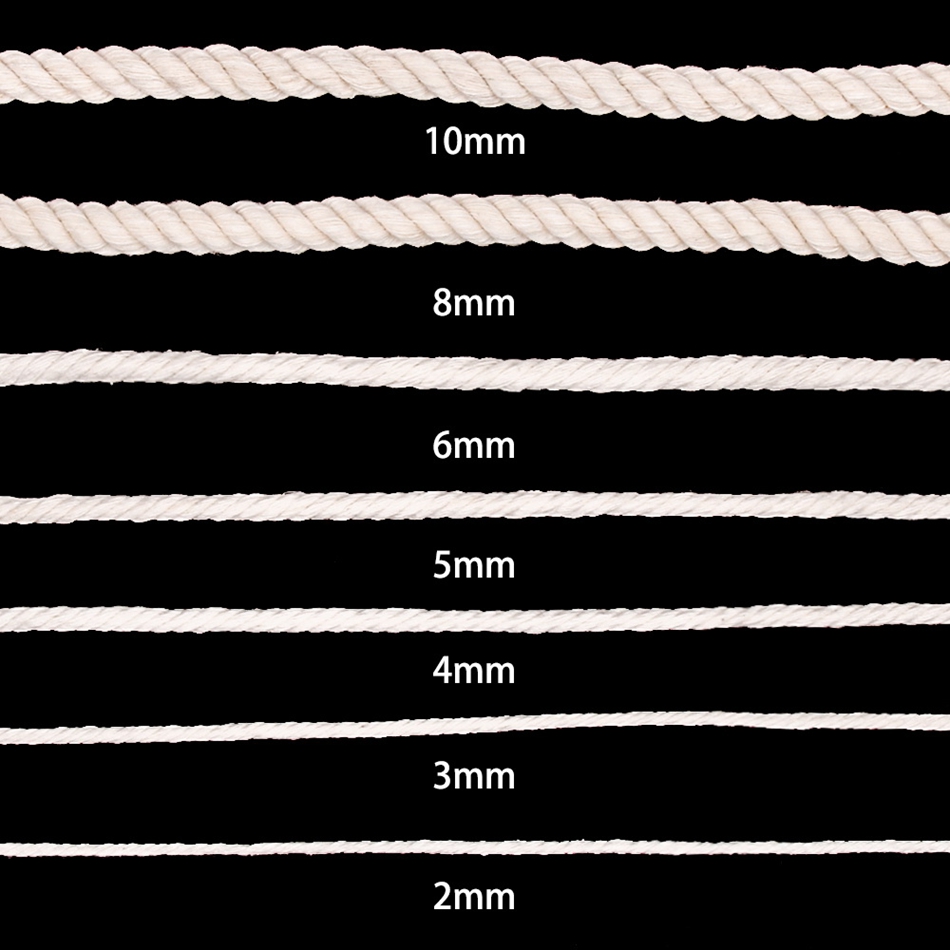 1Mm-10Mm 100% Katun Macrame Ta - Twine Jute Natural ulasan dan harga