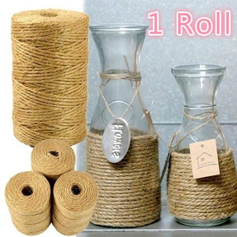 Tali Jute 100M Sisal Alami 2mm - Twine Jute Natural ulasan dan harga