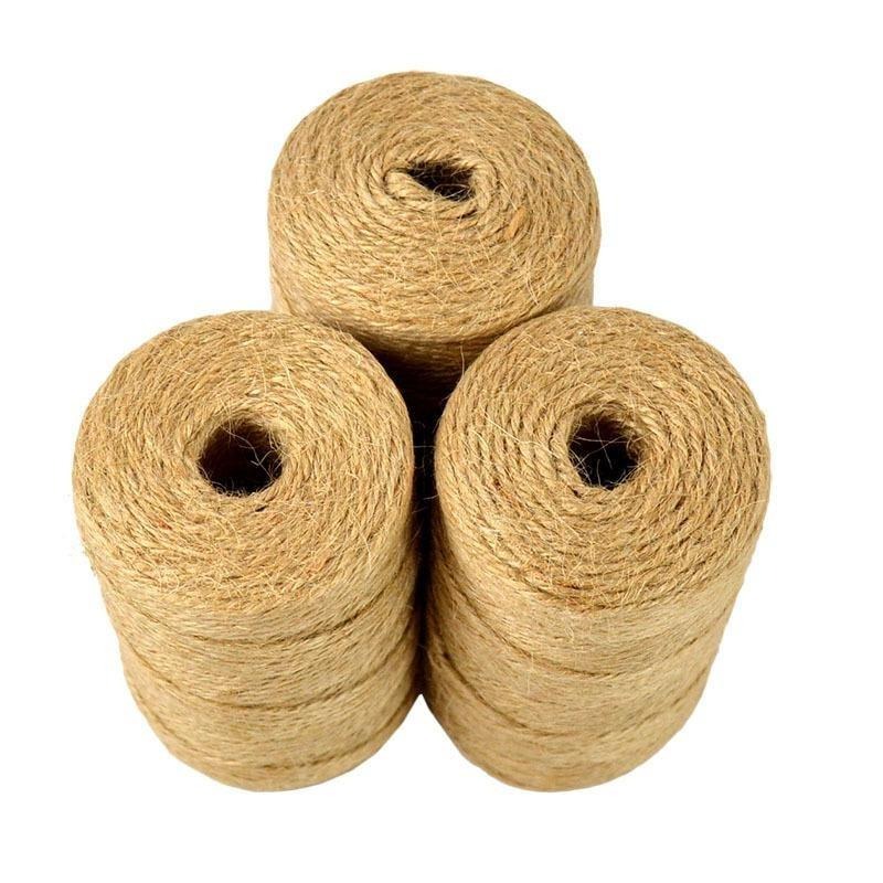Tali Jute 100M Sisal Alami 2mm - Twine Jute Natural ulasan dan harga
