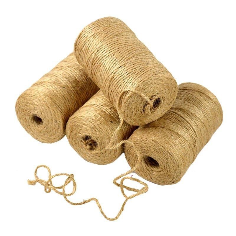 Tali Jute 100M Sisal Alami 2mm - Twine Jute Natural ulasan dan harga